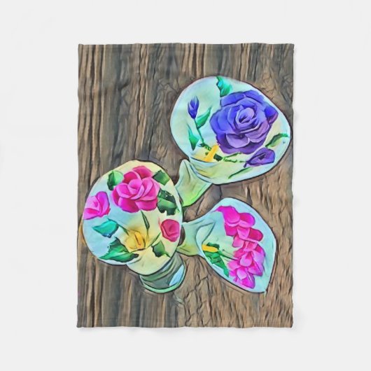 Happy Lilys Fleece Deken (Voorkant)