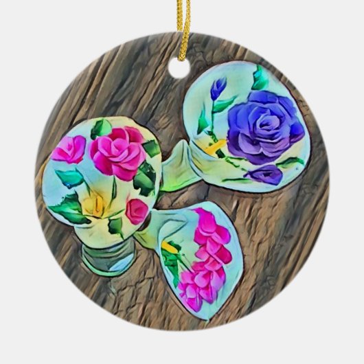 Happy Lilys Keramisch Ornament (Voorkant)