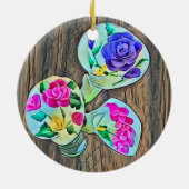 Happy Lilys Keramisch Ornament (Achterkant)