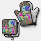 Happy Lilys Ovenwant & Pannenlap Set (Voorkant / Achterkant)