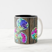 Happy Lilys Tweekleurige Koffiemok (Voorkant rechts)