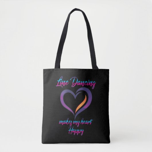 Happy Line Dancing Love Country Line Dancer Tote Bag (Voorkant)