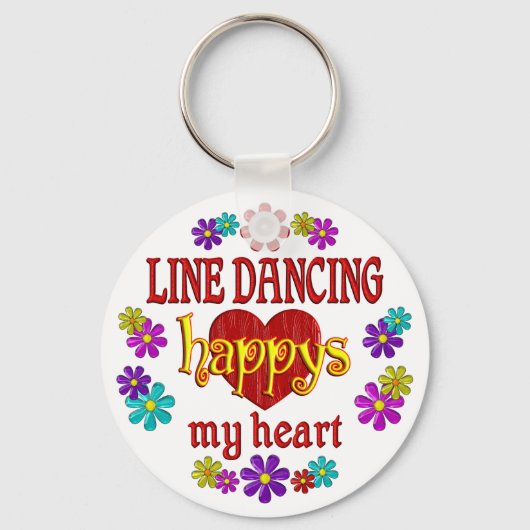 Happy Line Dancing Sleutelhanger (Voorkant)