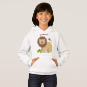 Happy lion Roaring cartoon illustratie (Voorkant volledig)