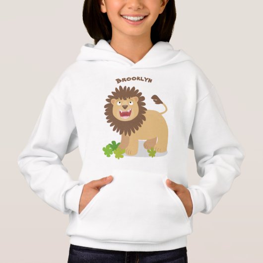 Happy lion Roaring cartoon illustratie (Voorkant)