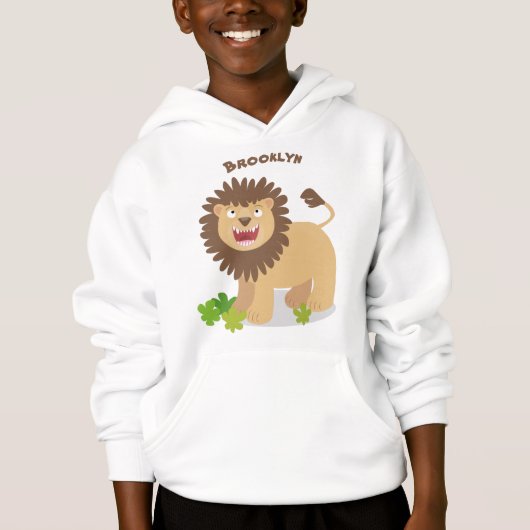 Happy lion Roaring cartoon illustratie (Voorkant)