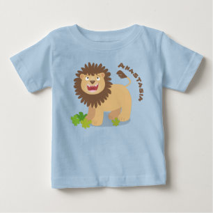 Happy lion Roaring cartoon illustratie