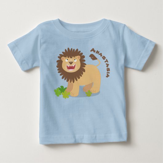 Happy lion Roaring cartoon illustratie (Voorkant)