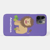 Happy lion Roaring cartoon illustratie Case-Mate iPhone Case (Achterkant (horizontaal))