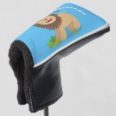 Happy lion Roaring cartoon illustratie Golfheadcover (3/4 voorkant)