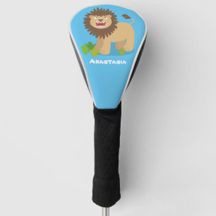 Happy lion Roaring cartoon illustratie Golfheadcover