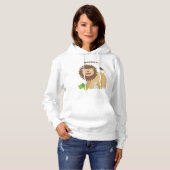 Happy lion Roaring cartoon illustratie Hoodie (Voorkant volledig)