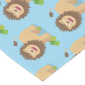 Happy lion Roaring cartoon illustratie Korte Tafelloper (Hoek)