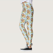Happy lion Roaring cartoon illustratie Leggings (Links)