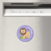 Happy lion Roaring cartoon illustratie Magneet (Insitu (Vaatwasser))