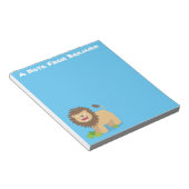 Happy lion Roaring cartoon illustratie Notitieblok (Schuin)