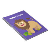 Happy lion Roaring cartoon illustratie Notitieboek (Rechterzijde)