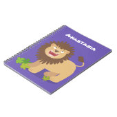 Happy lion Roaring cartoon illustratie Notitieboek (Linkerzijde)