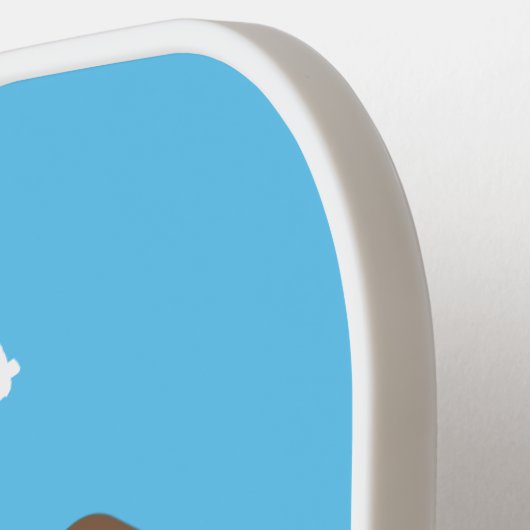 Happy lion Roaring cartoon illustratie Pickleball Paddle (Links Detail)