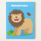 Happy lion Roaring cartoon illustratie Planner (Achterkant)