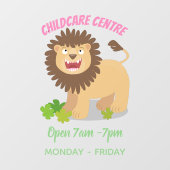 Happy lion Roaring cartoon illustratie Raamsticker (Vel)