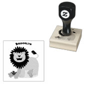 Happy lion Roaring cartoon illustratie Rubberstempel (Gestempeld)