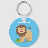 Happy lion Roaring cartoon illustratie Sleutelhanger (Voorkant)