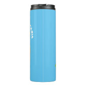 Happy lion Roaring cartoon illustratie Thermosbeker (Achterkant)