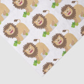Happy lion Roaring cartoon illustratie Tissuepapier (Detail)