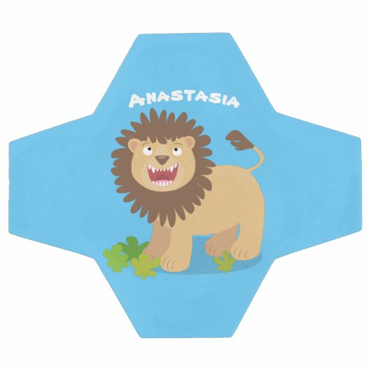 Happy lion Roaring cartoon illustratie Voetbal (Enkel)