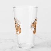 Happy lionfish cartoon illustratie glas (Links)