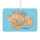 Happy lionfish cartoon illustratie luchtverfrisser (Achterkant)