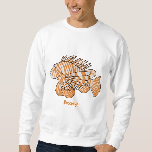Happy lionfish cartoon illustratie trui (Voorkant)