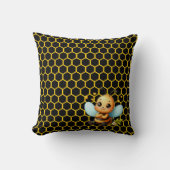 Happy Little Bee Kussen (Voorkant)