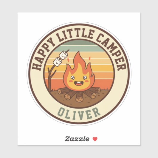 Happy Little Camper Sticker (Vel)