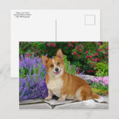 "Happy Little Corgi" Briefkaart (Voorkant / Achterkant)