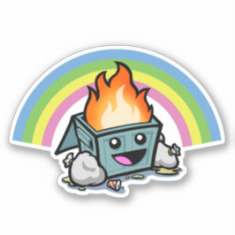 "Happy Little Dumpster Fire" Sticker