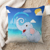 Happy Little Elephant Decorative Pillow Kussen (Deken)