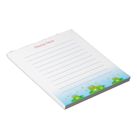 Happy Little Frogs Lined Notitieblok (Schuin)