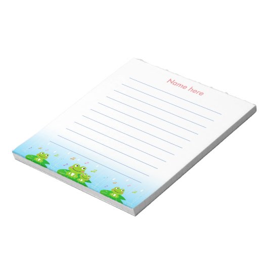 Happy Little Frogs Lined Notitieblok (Linkerzijde)