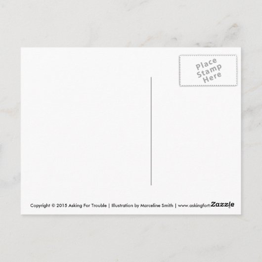 Happy Little Ghost Briefkaart (Achterkant)