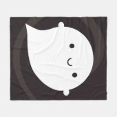 Happy Little Ghost Fleece Deken (Voorkant (Horizontaal))