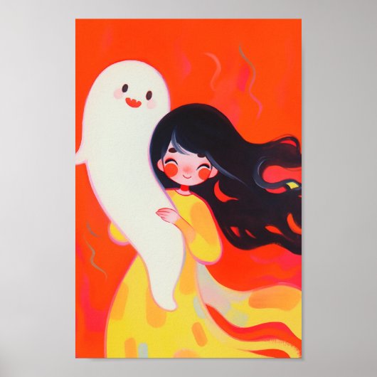 Happy Little Ghost Poster (Voorkant)