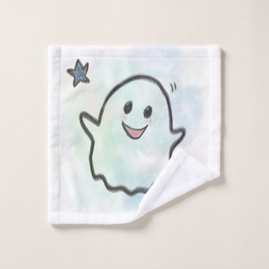 Happy little ghost washandje (Wasdoekje)