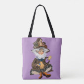 Happy Little Gnome in Birds Houses Pet Canvas tas (Achterkant)
