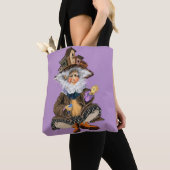 Happy Little Gnome in Birds Houses Pet Canvas tas (Dichtbij)