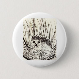 Happy Little Hedegel Ronde Button 5,7 Cm