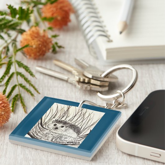 Happy Little Hedegel Sleutelhanger (Voorkant Rechts)