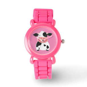 Happy Little Holstein Dairy Cow Horloge
