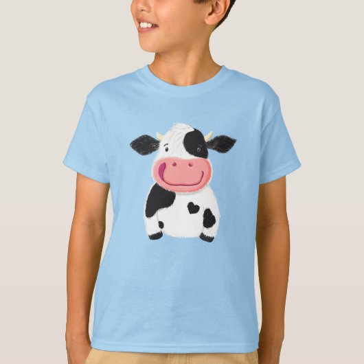 Happy Little Holstein Dairy Cow T-shirt (Voorkant)